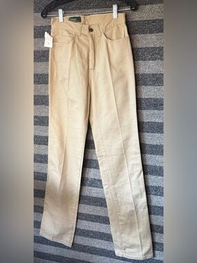 Vintage 80’s Deadstock Izod Lacoste Women’s High Waisted Rise Tan Jeans 27x36 -8